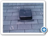 hail damage on shingles and vent